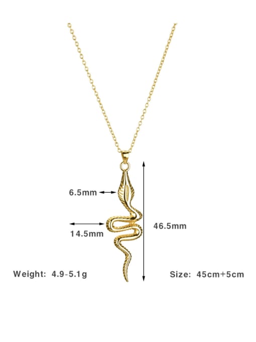 18k gold 925 Sterling Silver Snake Minimalist Necklace