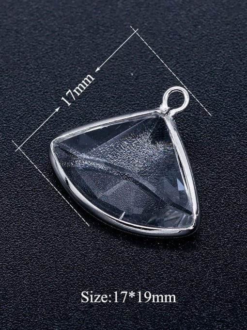 FTime Brass Multicolor Glass Triangle Charm Height : 17 mm , Width: 19 mm 2