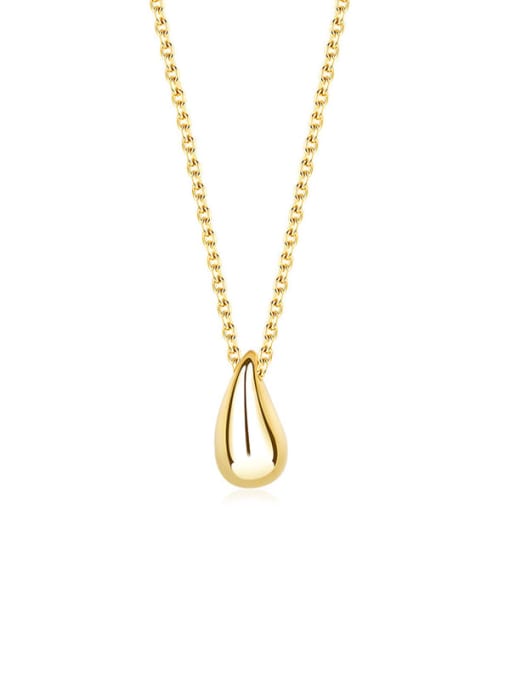 A2244 Gold 925 Sterling Silver Water Drop Minimalist Necklace