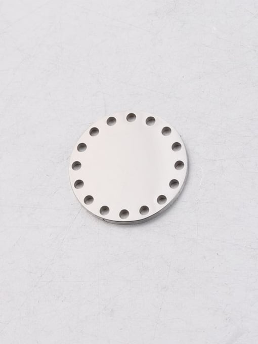 Steel color Stainless Steel Porous Disc Pendant