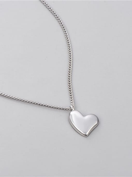 Irregular Love Necklace 925 Sterling Silver Heart Minimalist Necklace
