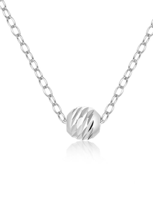 YUANFAN 925 Sterling Silver Geometric Minimalist Bead Pendant Necklace 3