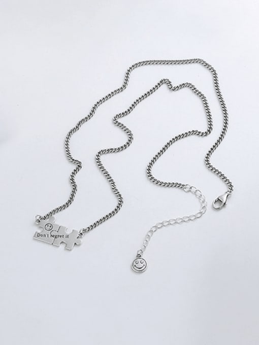 TAIS 925 Sterling Silver Irregular Vintage Necklace