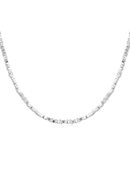 YUANFAN 925 Sterling Silver Irregular Chain Minimalist Necklace 2
