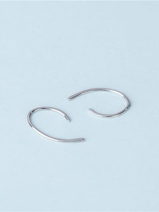 U-shaped ear hook 925 Sterling Silver Geometric Minimalist Hook Earring