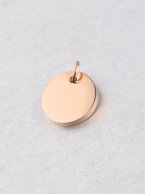 Rose Gold Stainless steel round plate lettering round plate hanging ring