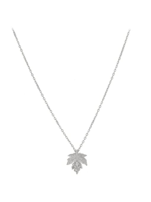 ZEMI 925 Sterling Silver Leaf Dainty Necklace 0