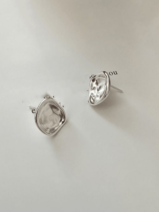 17ES31 Silver 925 Sterling Silver Geometric Vintage Stud Earring