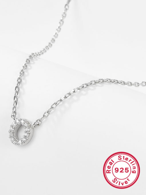 O Letter 925 Sterling Silver Letter Initials Necklace
