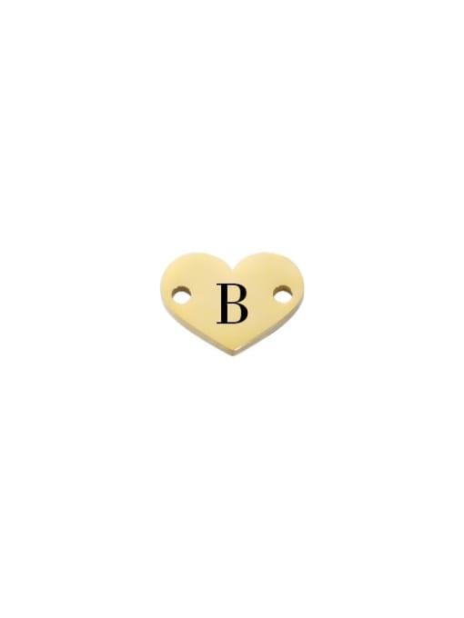 B Stainless Steel Laser Lettering  Heart  Diy Jewelry Accessories