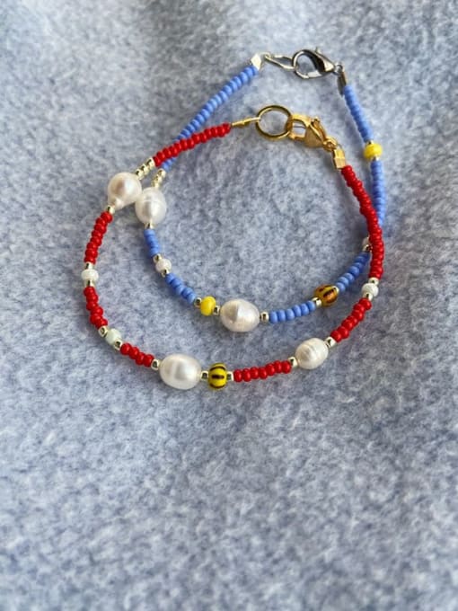 W.BEADS Tila Bead Bohemia Freshwater Pearls Hand  Handmade Beading  Bracelet 2
