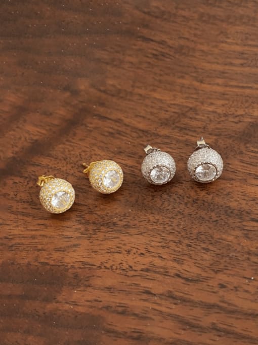 STL-Silver Jewelry 925 Sterling Silver Cubic Zirconia Geometric Minimalist Stud Earring