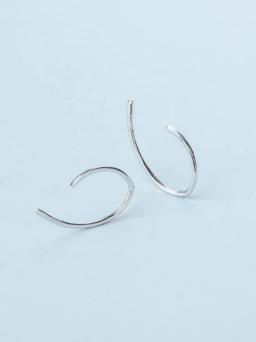 ARTTI 925 Sterling Silver Geometric Minimalist Hook Earring
