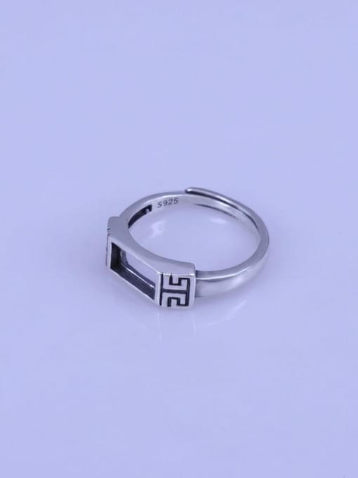 Supply 925 Sterling Silver Rectangle Ring Setting Stone size: 4*8mm 1