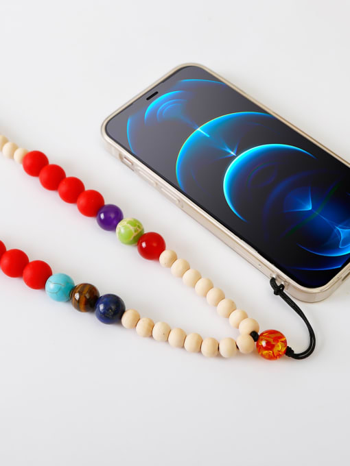 N80001 Bead Silicone Trend Beaded  Hand-Woven Mobile Phone Straps/Necklace