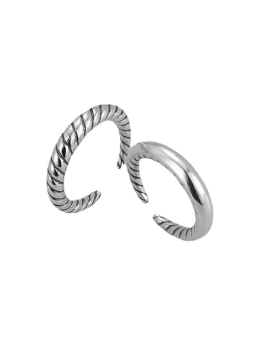 ARTTI 925 Sterling Silver  Twist Round Vintage Band Ring 0