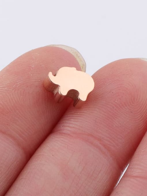 Rose Gold Stainless steel Elephant Small beads Minimalist Findings & Components