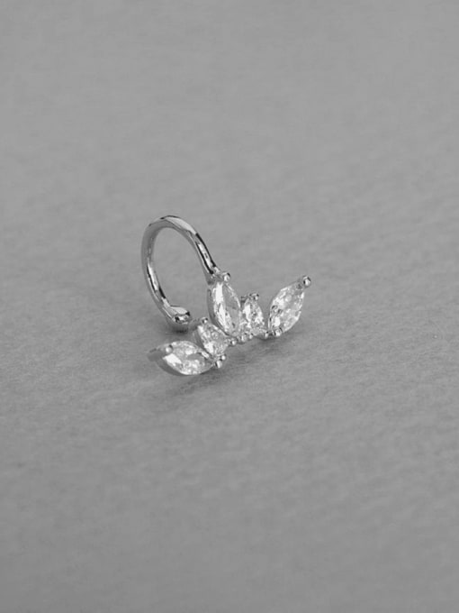 YUANFAN 925 Sterling Silver Cubic Zirconia Crown Dainty Single Earring(Single-Only One) 3