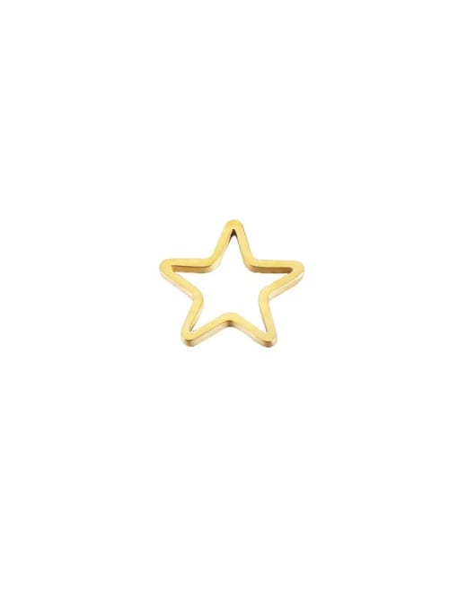golden Stainless steel geometric star jewelry accessories/hollow five-pointed star pendant
