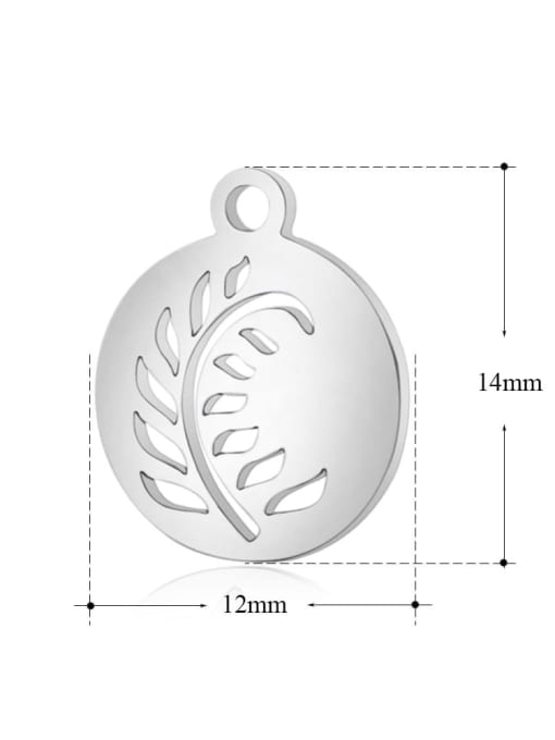 FTime Stainless steel Tree Charm Height : 11.8*14.2mm 1