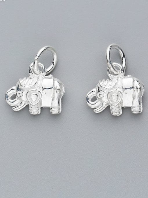 FAN 925 Sterling Silver Elephant Charm Height : 12 mm , Width: 11 mm 0