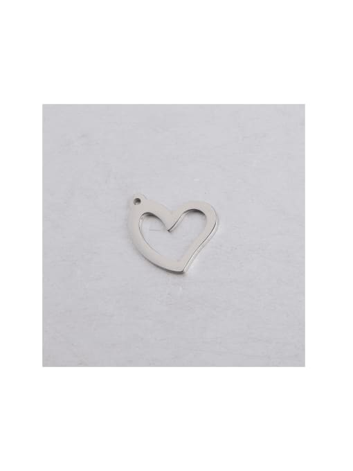 MEN PO Stainless steel crooked love heart pendant
