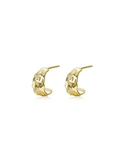 E2500 Gold 925 Sterling Silver Geometric Minimalist Stud Earring
