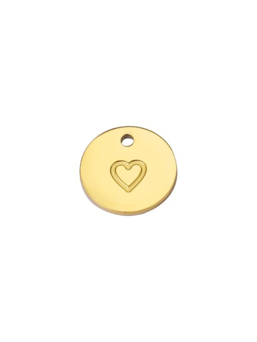 golden Stainless steel Heart Minimalist Pendant