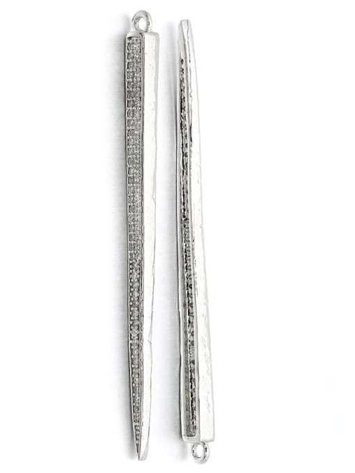 Platinum Copper Long Needle Micro Setting Pendant