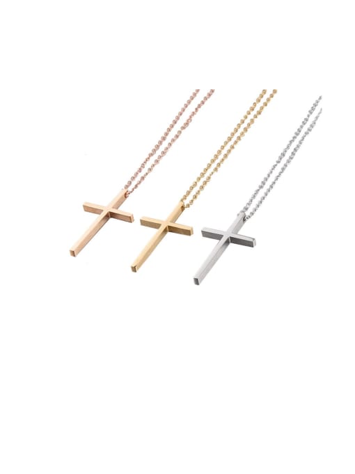MEN PO Stainless steel Cross Minimalist Necklace 1
