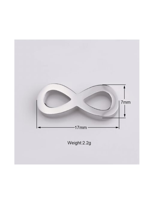 MEN PO Stainless steel infinity symbol figure 8 connector 2