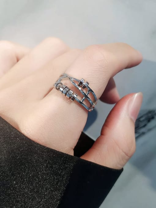 PNJ-Silver 925 Sterling Silver Geometric Minimalist Stackable Ring 1