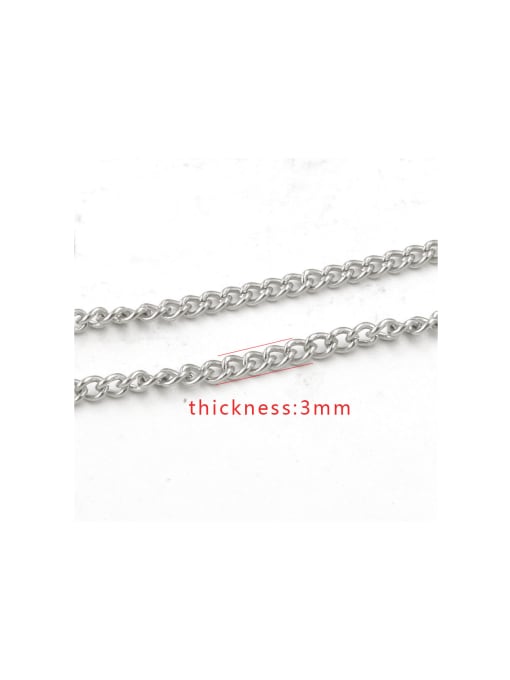 MEN PO Stainless steel necklace with chain 1