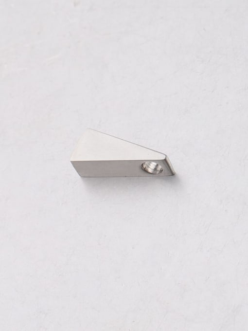 Steel color Stainless steel Triangle Small beads