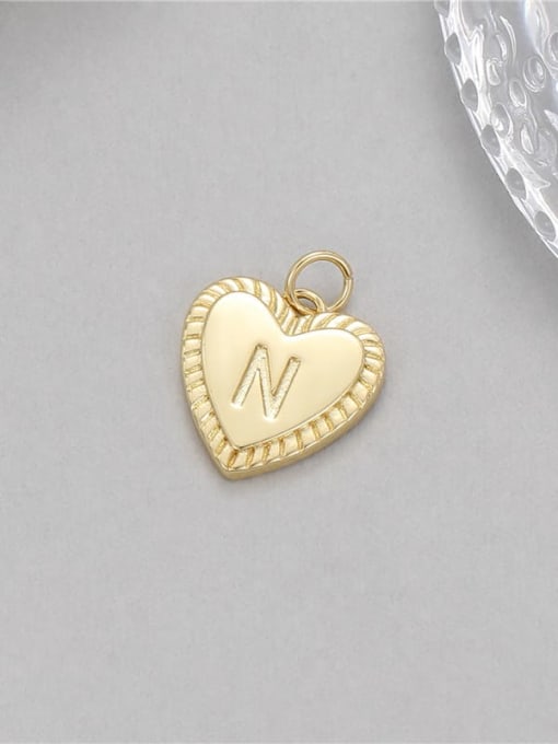H 10525 Brass Minimalist Heart DIY Pendant