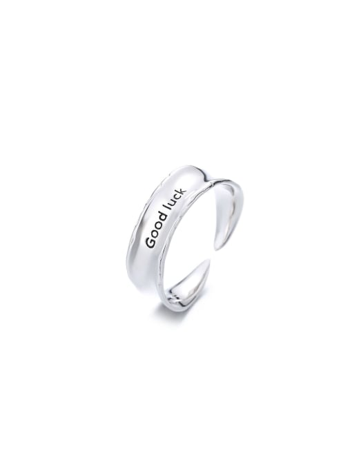 TAIS 925 Sterling Silver Letter Vintage Band Ring