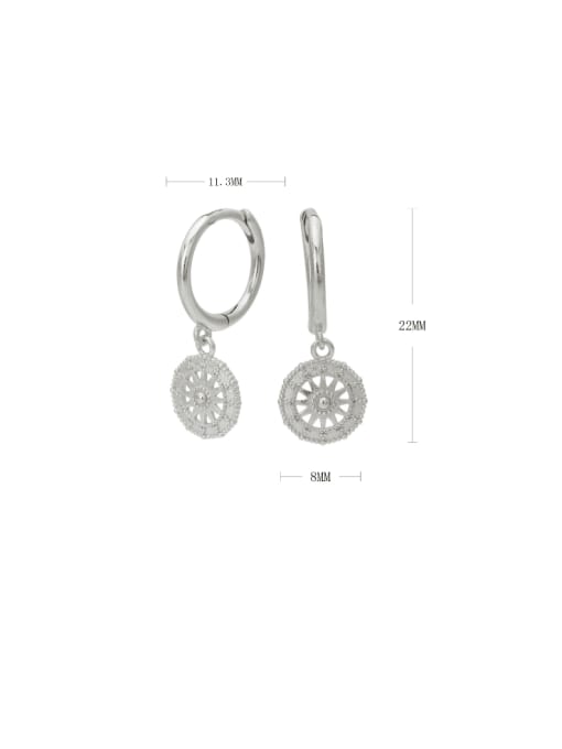 platinum 925 Sterling Silver Geometric Minimalist Huggie Earring