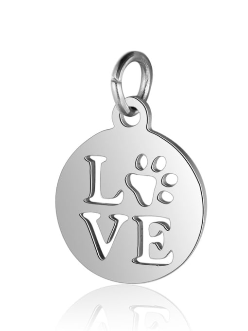 XT450S Stainless steel Message Charm Height : 12 mm , Width: 17 mm