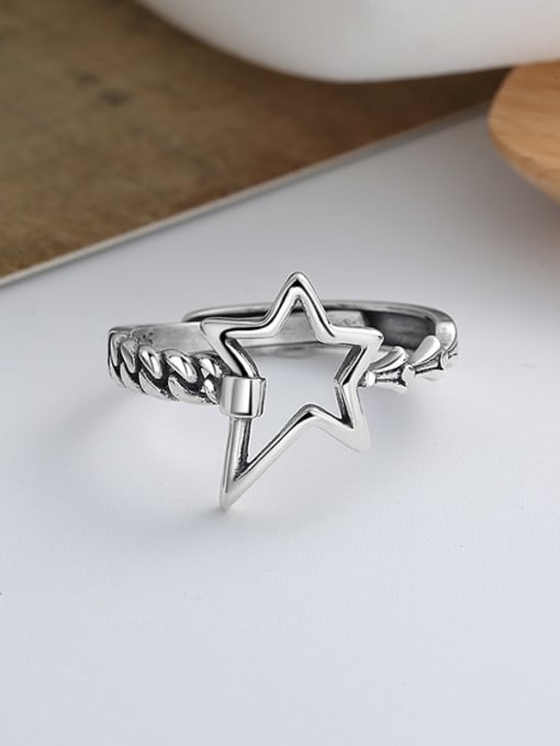 TAIS 925 Sterling Silver  Vintage five-pointed star  Ring 3