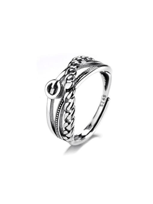 TAIS 925 Sterling Silver Cross Vintage Stackable Ring