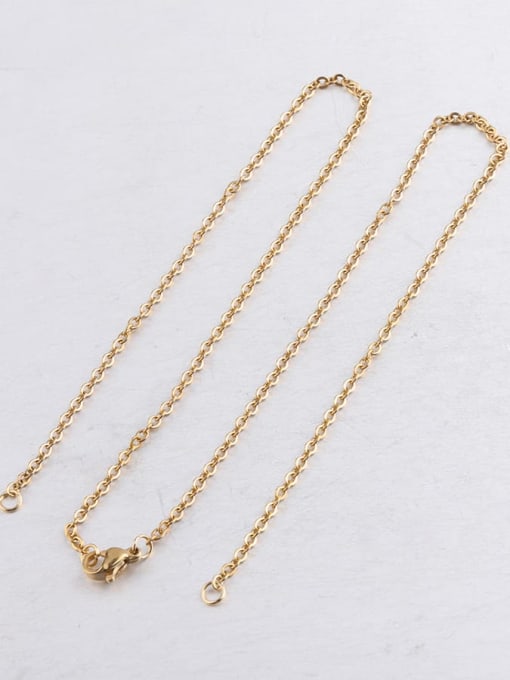 golden Stainless steel chain necklace with chain