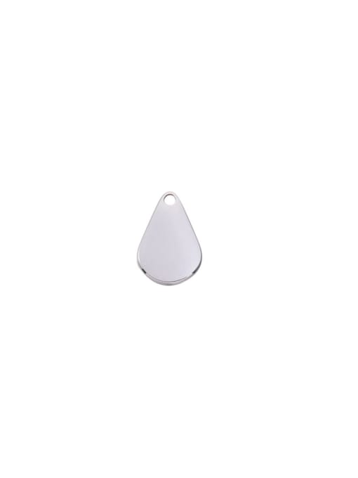 MEN PO Stainless steel rounded drop tail tag pendant 0