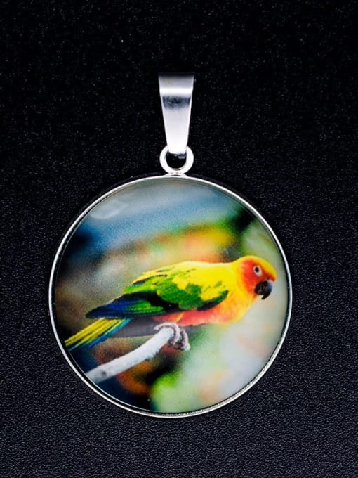 FTime Multicolor Millefiori Glass Bird Charm Height : 38 mm , Width: 26.5 mm 0