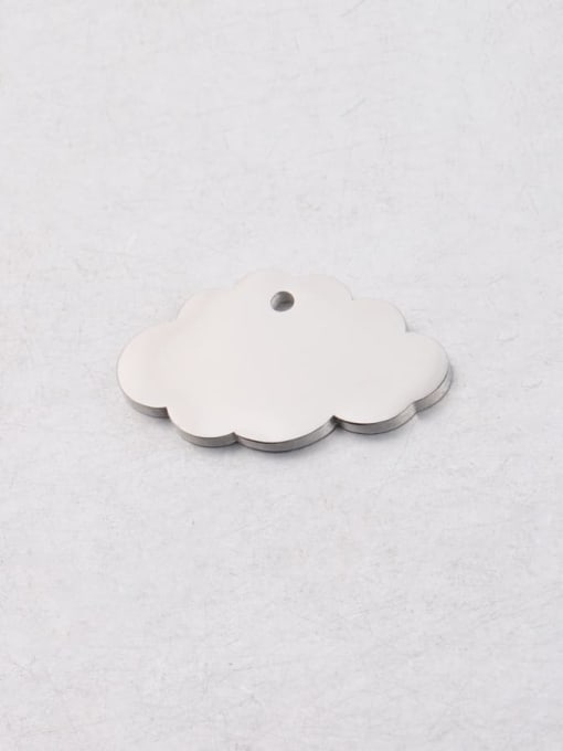 14*24mm cloud single hole steel color Stainless steel Cloud Minimalist Pendant