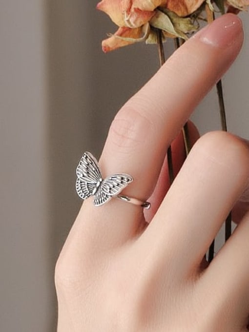 TAIS 925 Sterling Silver Butterfly Vintage Ring 1