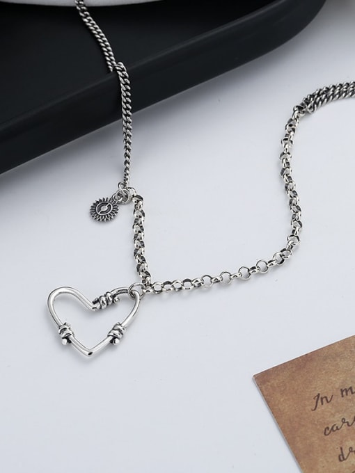 TAIS 925 Sterling Silver Heart Vintage Necklace 3