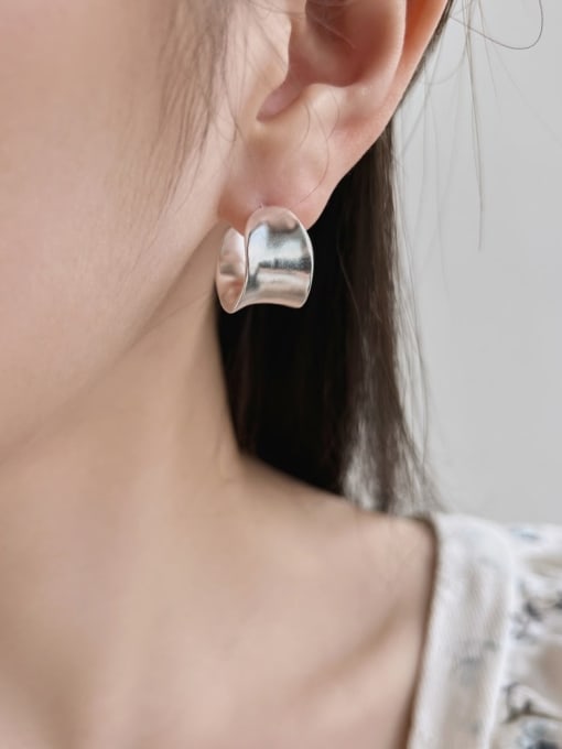 STL-Silver Jewelry 925 Sterling Silver Geometric Trend Stud Earring 1