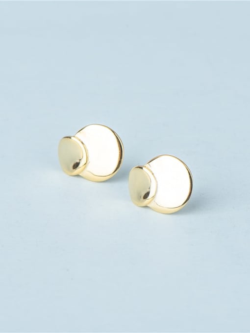 Gold 925 Sterling Silver Geometric Minimalist Drop Earring