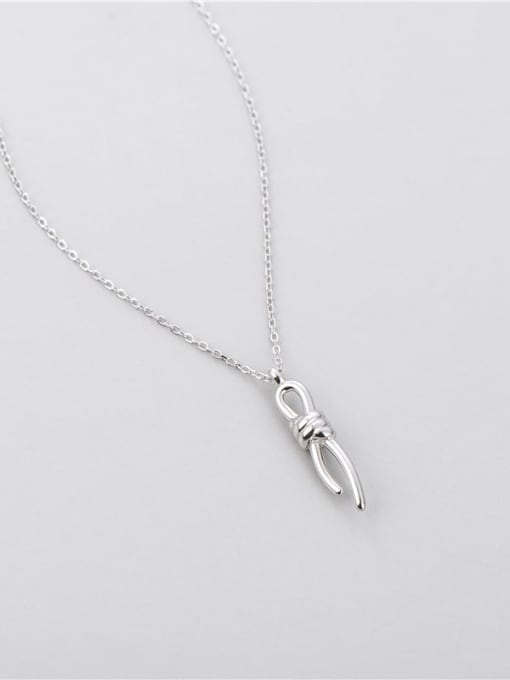 ARTTI 925 Sterling Silver Bowknot Minimalist Necklace 1