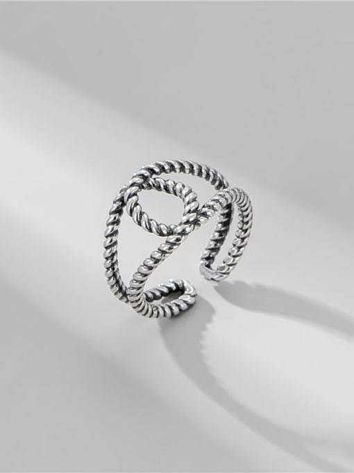 Twist twist ring 925 Sterling Silver Geometric Vintage Stackable Ring